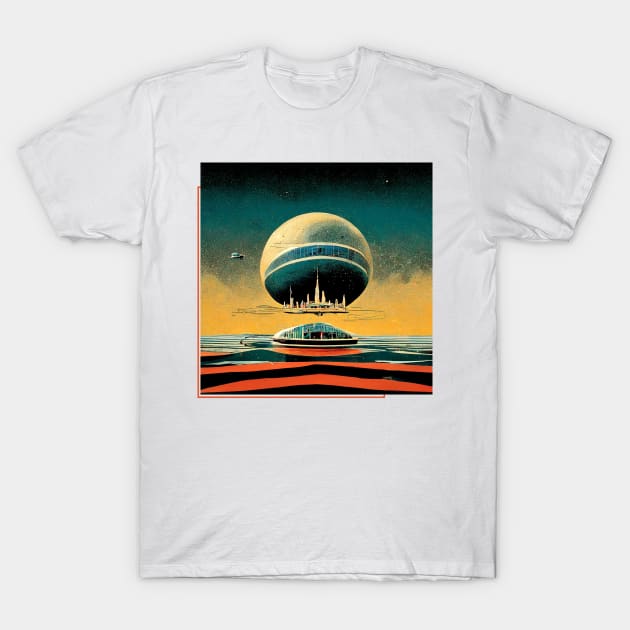 Futuristic Space Galaxy Art T-Shirt by NovelCreations